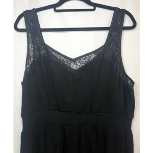 NWT Torrid High-Low Maxi Dress, Black with Lace, Torrid Size 2